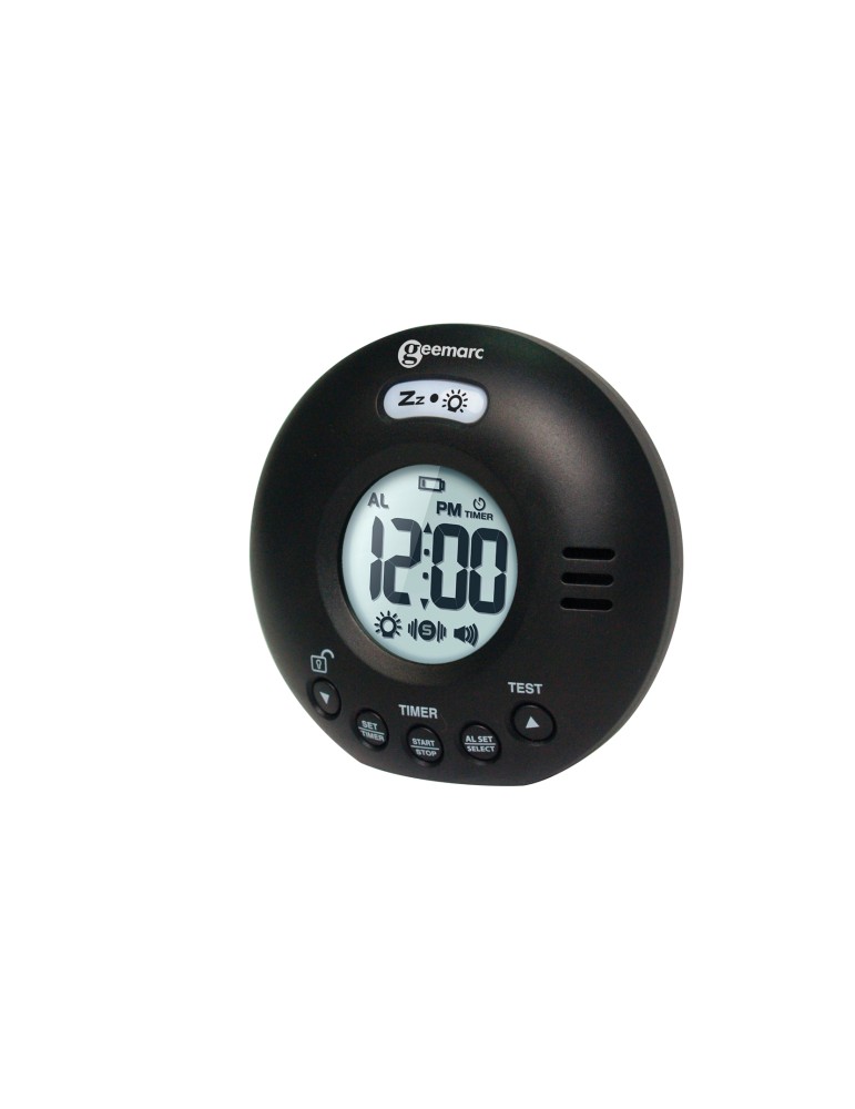 Réveil voyageur noir